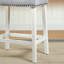 Tabourets rembourrés à hauteur de comptoir - siège de selle, finition blanchie, ensemble de 2