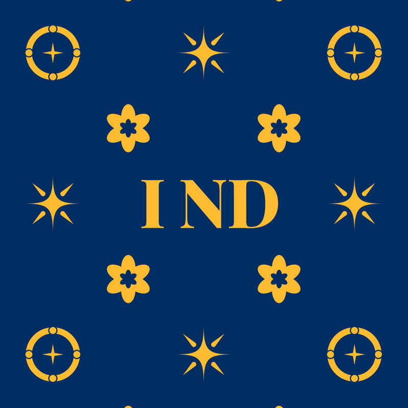 Coussin Indianapolis, Indianapolis doré / bleu marine