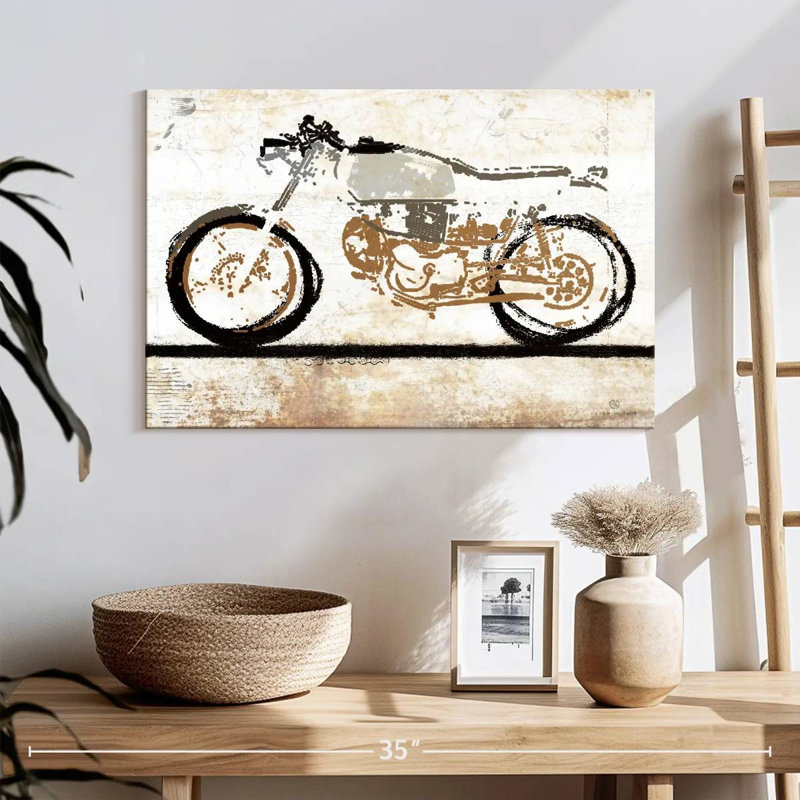 Moto rétro I, H 16 po x l 24 po