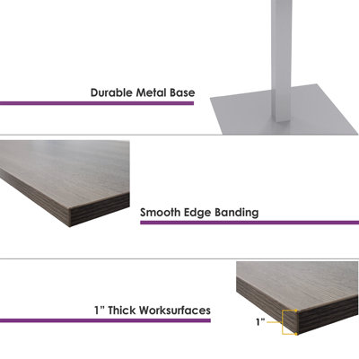 Pavert Arc Rectangle Conference Table with Metal T Base