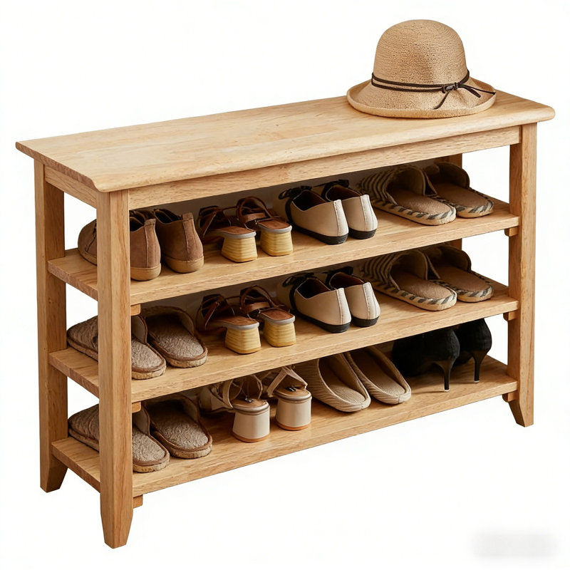 Premium Wooden Shoe Cabinet For Home, 39.4" H x 16.5" W x 11.8" D