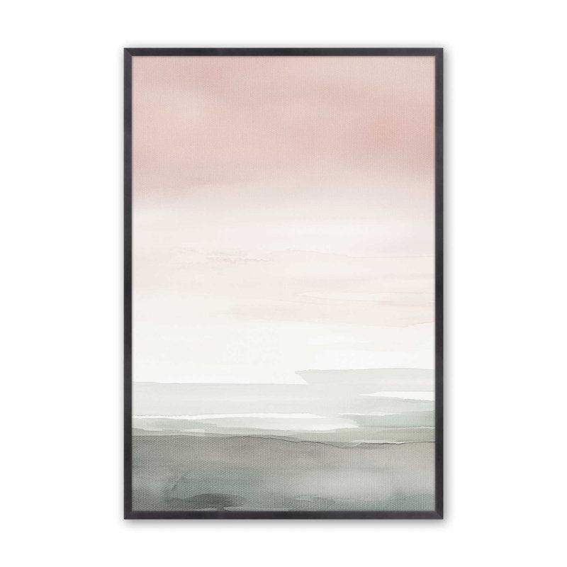 «Peach Tranquility I», reproduction, Cadre en zinc patiné, H 15,25 po x l 12,25 po