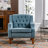 Accent Chair, Living Room Chair, Footrest Chair Set with Vintage Brass Studs-131706801