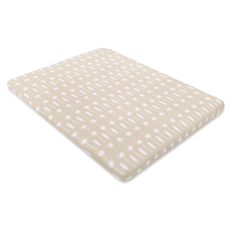 Beach Bum Muslin All-Stages Midi Crib Sheet