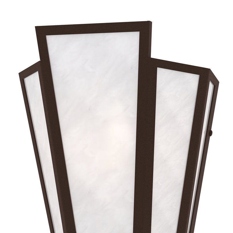 Brum 2 - Light Flush Mounted Sconce, Oil Rubbed Bronze, Amber, Glass