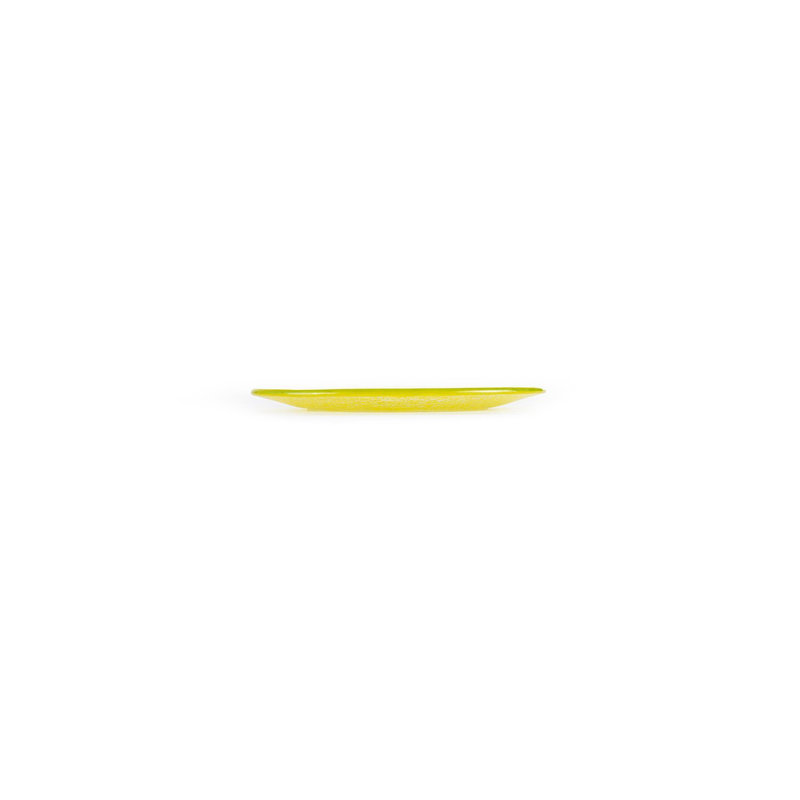 Service de vaisselle en verre rond de 7,75 po (ensemble de 2), Jaune