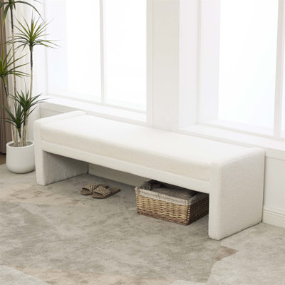 Banc rembourré moderne et confortable pour les bouts de lit, les entrées et les salles à manger, parfait pour les chambres, la réception et les couloirs