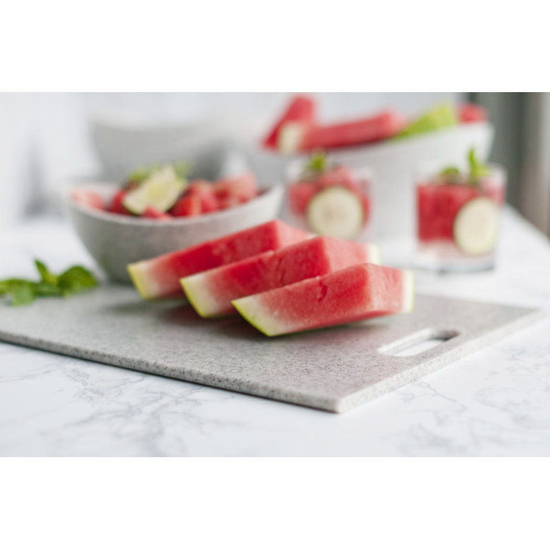 Eco-Friendly Gray Plastic Rectangular Cutting Board, 16x12