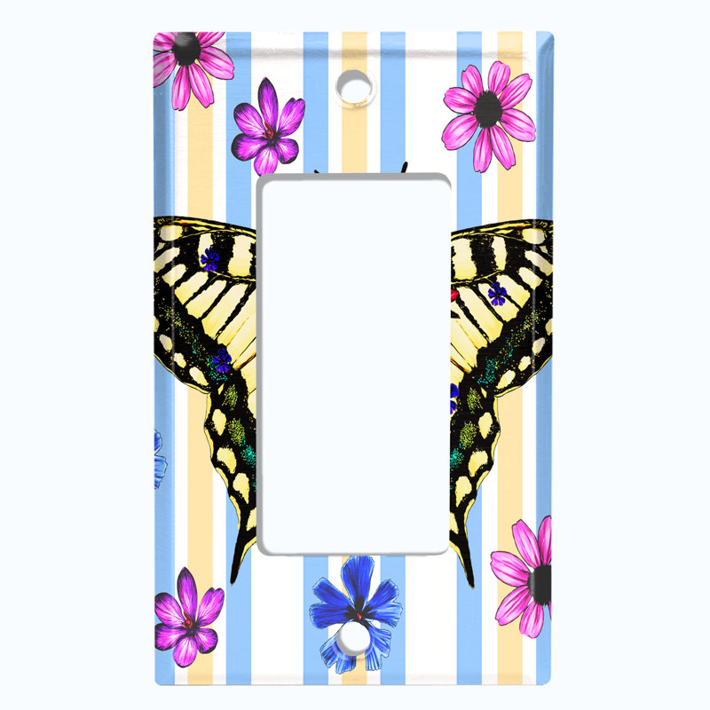 Patterned 1 - Gang Toggle Light Switch Standard Wall Plate