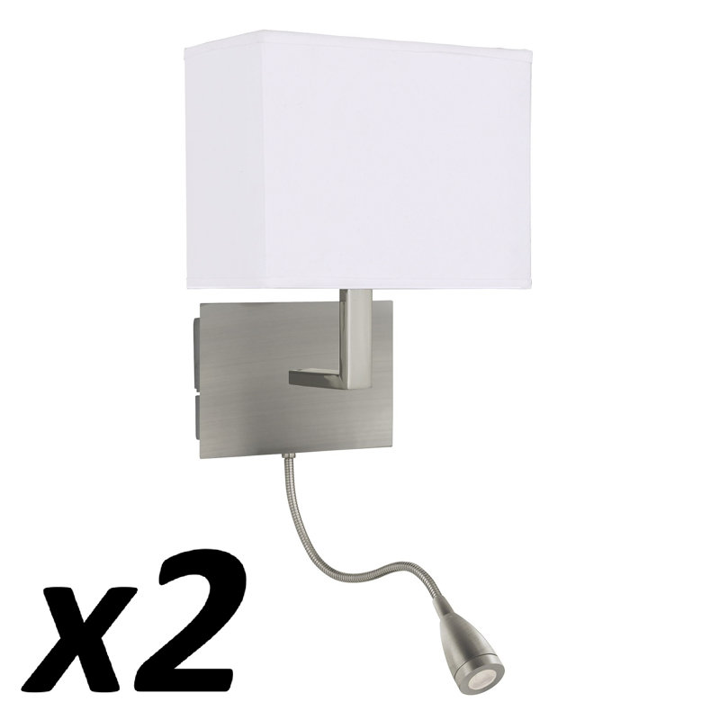 Waltham LED Armed Sconce, Satin Silver