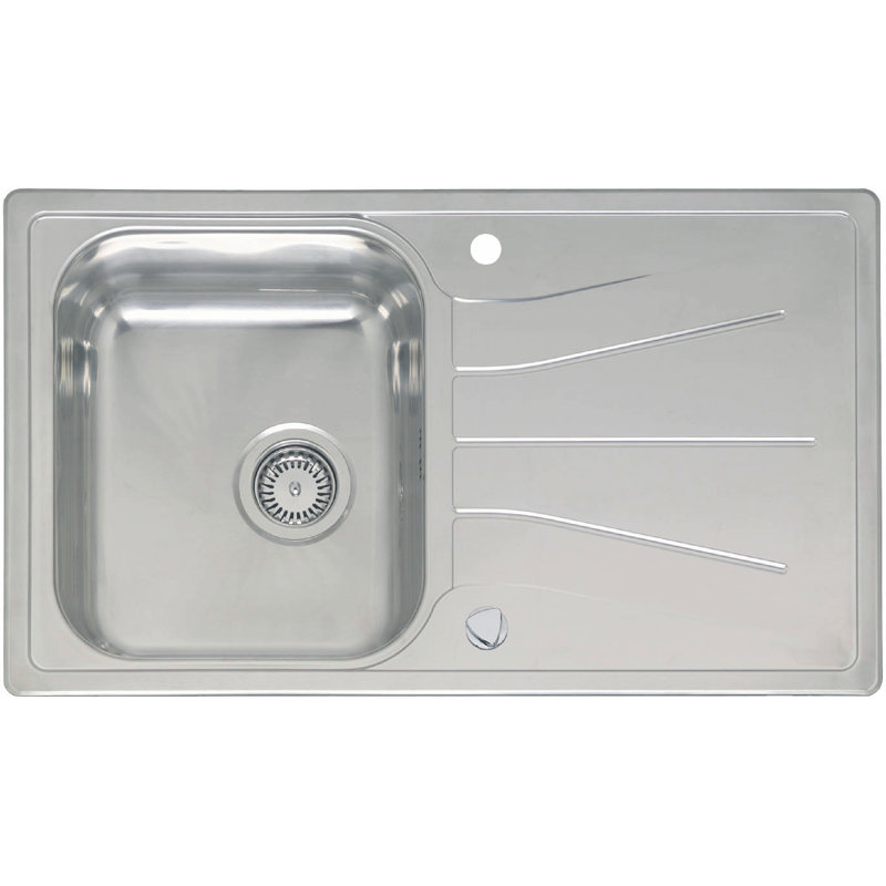 86cm x 50cm Single Bowl Kitchen Sink with Taps