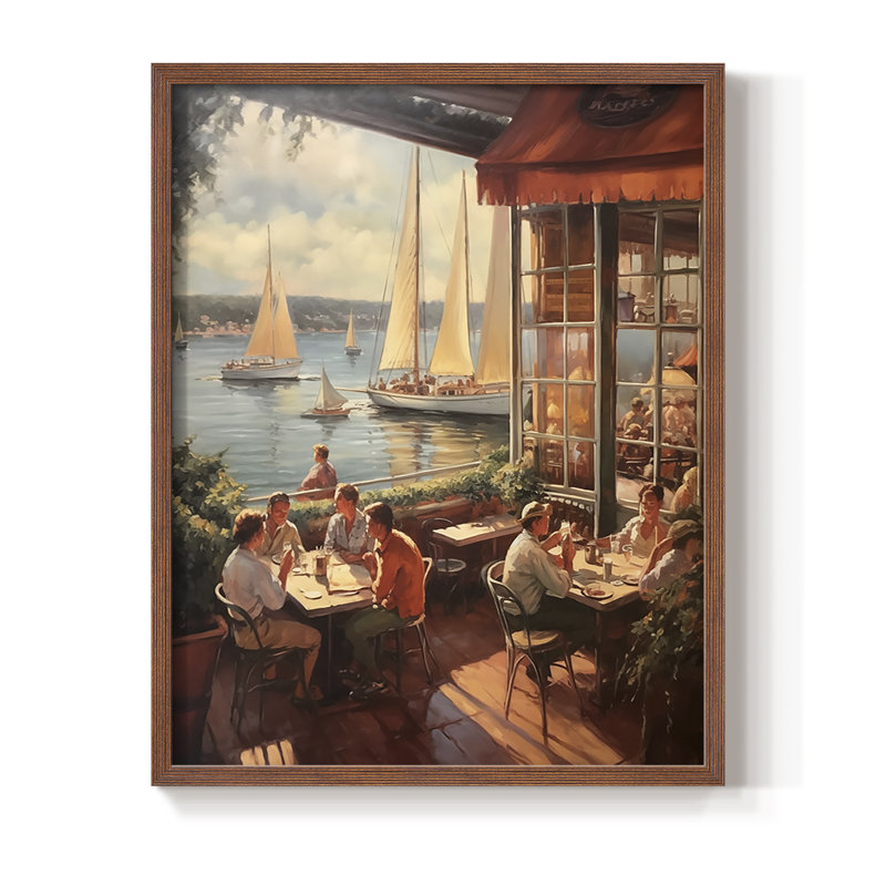 "NAUTICAL Series DCxxxi", H 21 po x l 17 po, Noyer