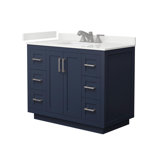 Miranda 42" Freestanding Single Bathroom Vanity with Quartz Top