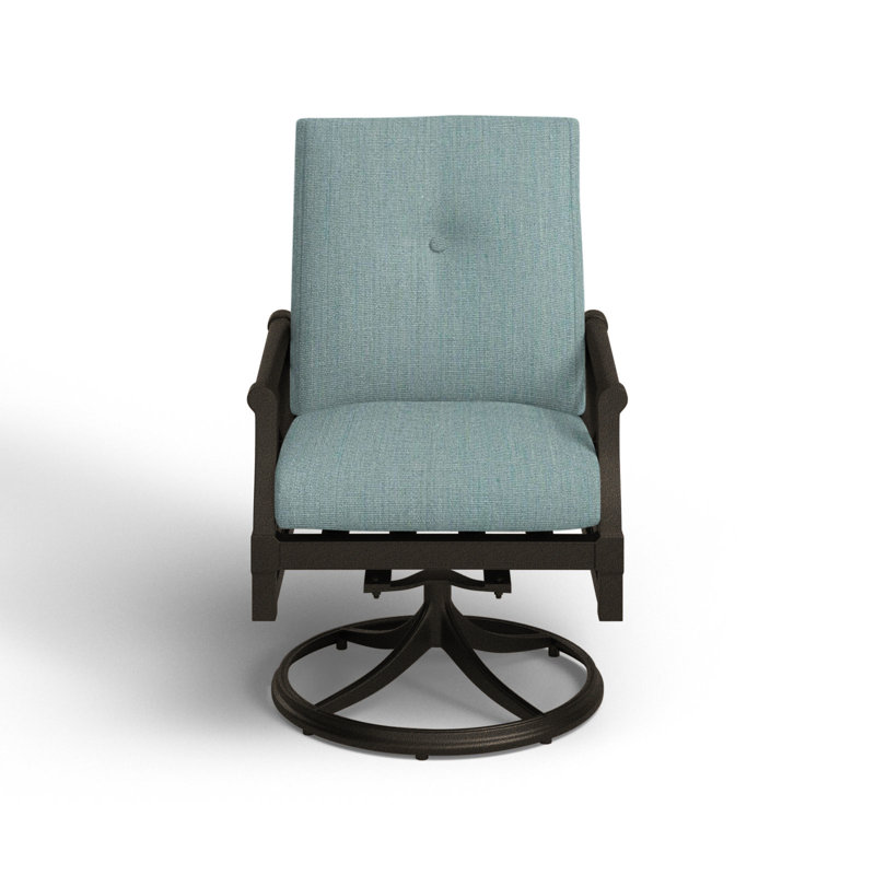 Chaise de patio pivotante avec coussins Andover, Brun châtaigne, Toile spa Sunbrella®