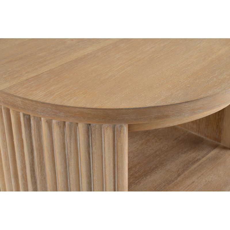 Fitzroy - Table de bout moderne en acacia naturel