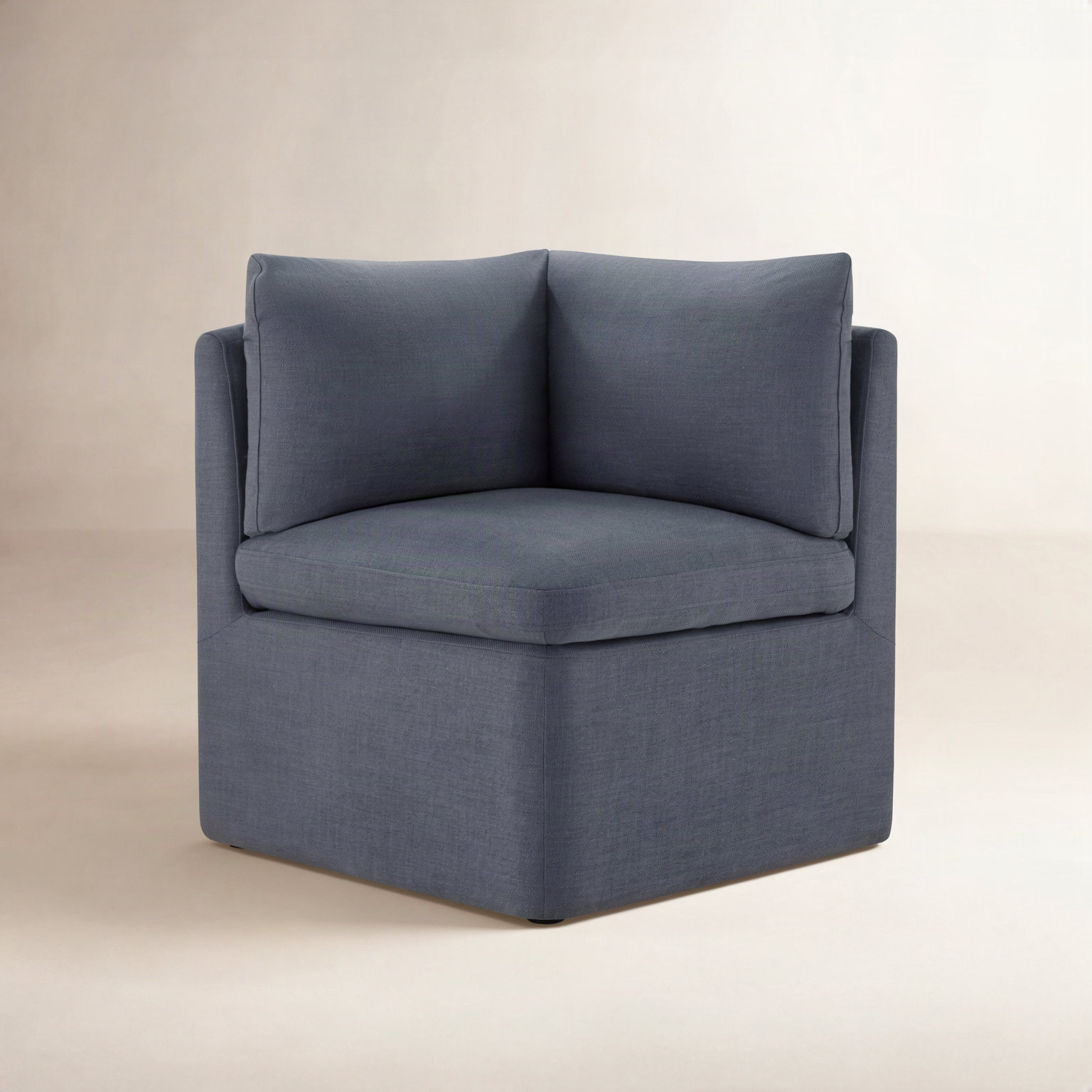 Alayaa Linen Dining Armchair, Effie Indigo Performance Linen