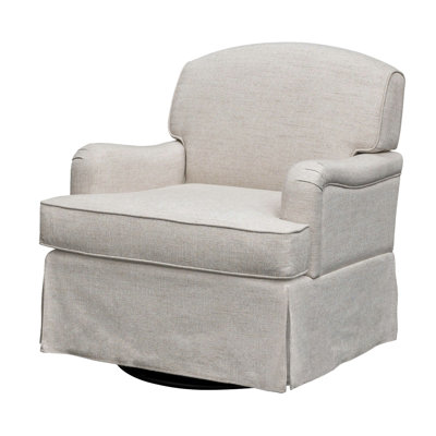 Melody Swivel Glider Skirted Armchair by Martha Stewart