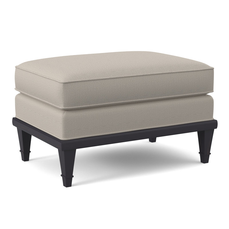 Dublin Ottoman, Venice Linen, Vintage Ebony