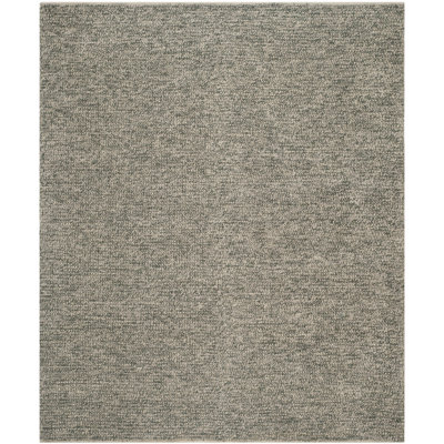 Nubby Tweed Msj Hand Woven Jute/Cotton Solid Color Rug in Gray