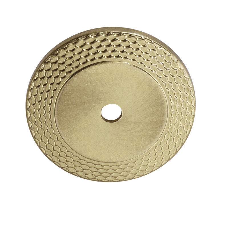 Paris 1-1/2" Satin Brass Mermaid Scale Backplate, Satin Brass