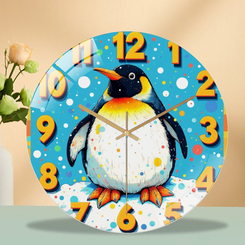Horloge murale pingouin