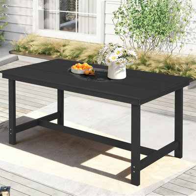 HDPE Patio Dining Table  With Umbrella Hole
