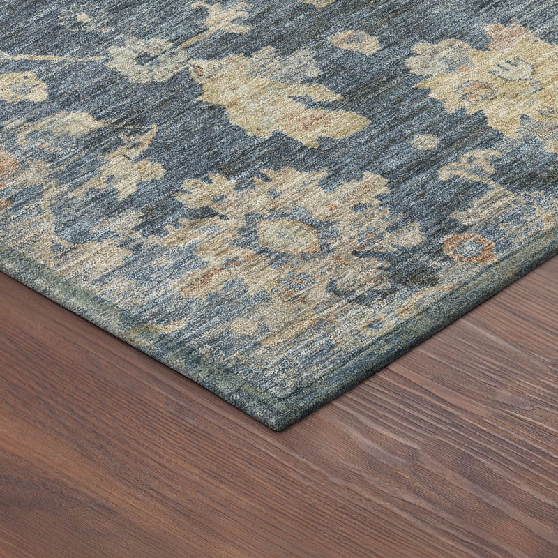Machine Washable Indoor/Outdoor Wagenen ACN2355 Traditional Rug, Rectangle 3' x 5'