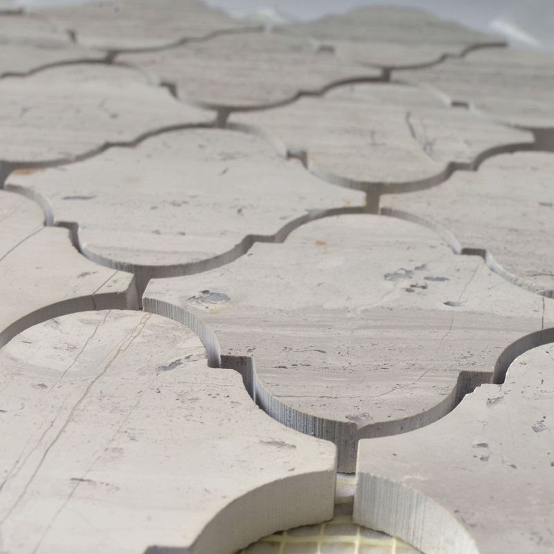 Lantern 3" x 3" Marble Mosaic Wall & Floor Tile, White Oak