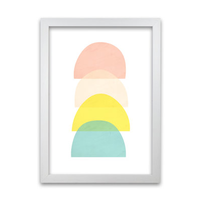 Semi Circle Summer Colours Original - Single Picture Frame Print