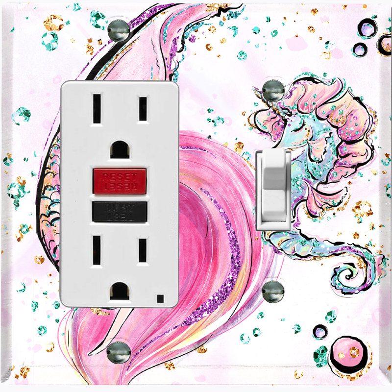 Patterned 2 - Gang Standard Combination Wall Plate