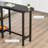 Modern Bar Table Accent Console Serving Buffet with Side Storage Shelf