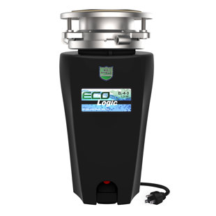 Broyeur à déchets à alimentation continue 1/3 HP avec cordon d'alimentation, bouchon, protection anti-éclaboussures