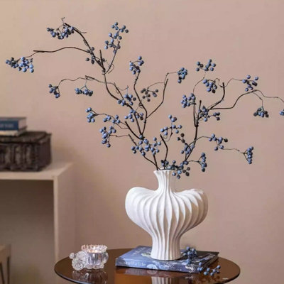 Zen Style Blue Berry Stem 37.5" Tall