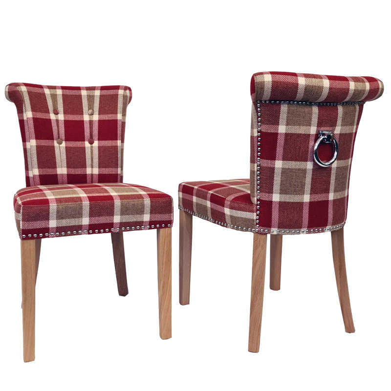 Huff 48cm H Upholstered Side Chair, Prosen Red