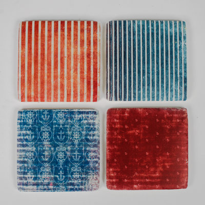 Resin Square 4 Piece Coaster Set