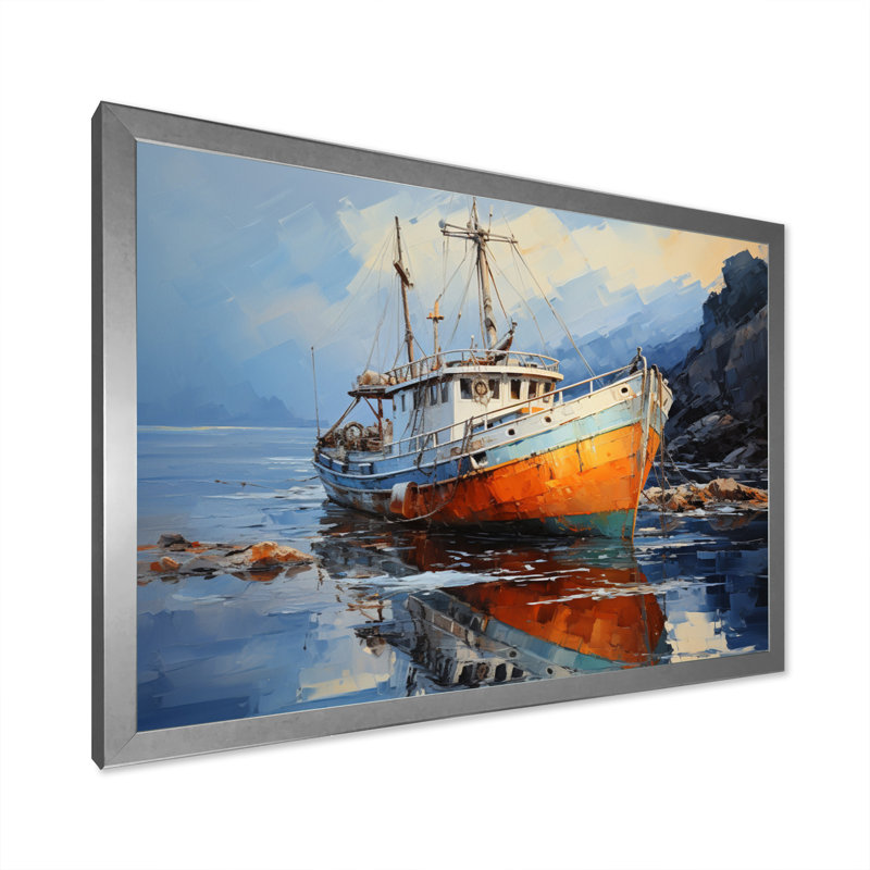 Fishing Boat Dreamy Regatta I - Transportation Canvas Prints, H 30 po x l 40 po x P 1,5 po, Cadre photo argenté