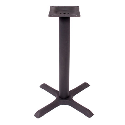 STB noir 36 x 36 po Croix intérieure table de salle à manger hauteur de la table 4 po plaque boulonnée