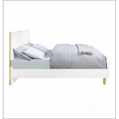 Gaines Eastern  Bed Sturdy and durable, modern and simple, environmentally friendly materials, easy to install,  High Gloss