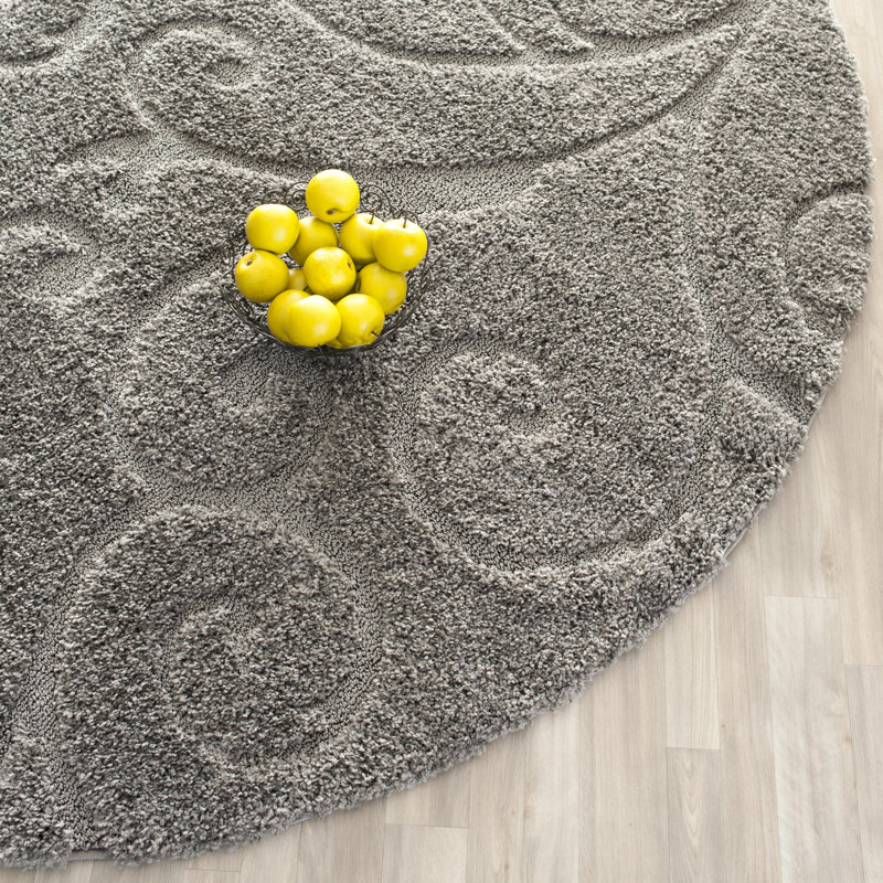 Benedetti Hooked Rug, Round 201 cm, Grey