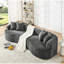 4 places avec revêtement en chenille douce, gris foncé, rembourrage printanier, canapé gris de bureau, sans assemblage, style nuage, maison-284012999