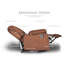 Ensemble de salon inclinable manuel en suède 2 pièces avec table rabattable et porte-gobelets-130371332