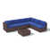 Algarin Wicker 6 - Person Modular Patio Conversation Sets with Cushions