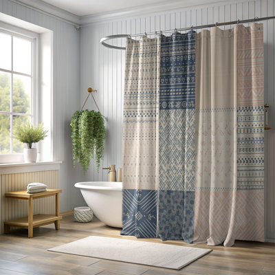 Rideau de douche Boho Mosaic - Premium