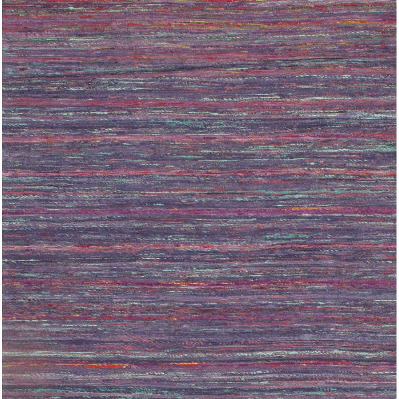 Tapis bleu / rose en soie touffeté à la main, Rectangle 9 pi x 12 pi