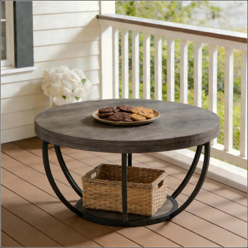 Table centrale, table basse, table basse, table de couloir, Noir gris