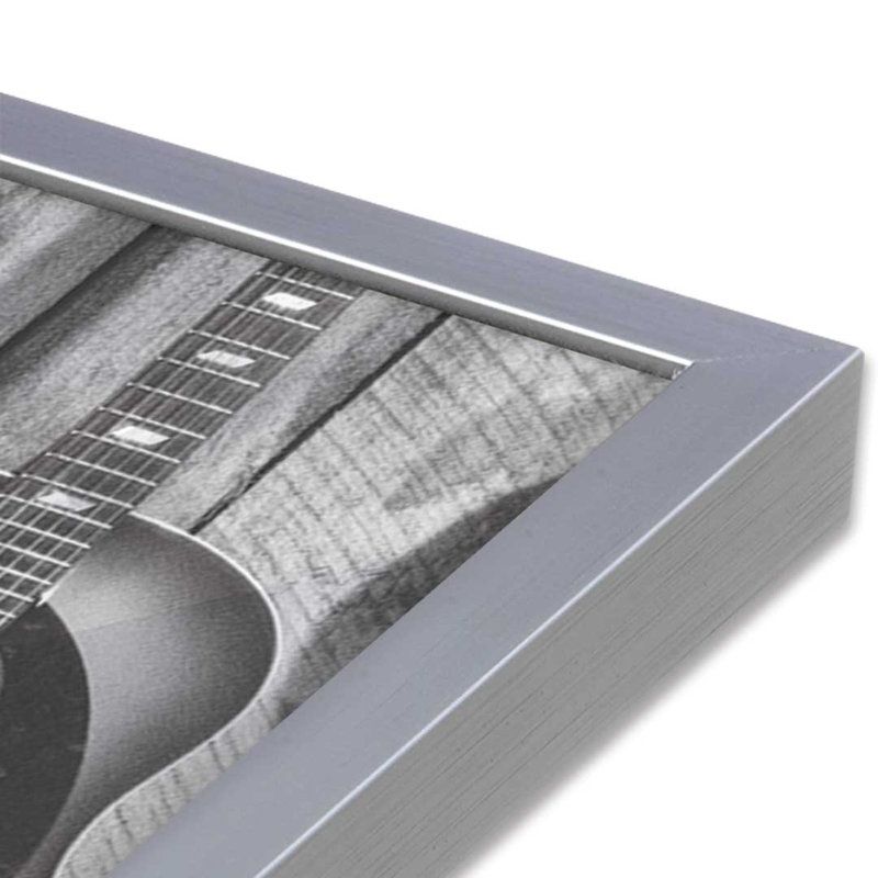 «Guitar Heaven II» par Jennifer Rigsby, reproduction d'art, L 30 po x H 20 po, Silver, Framed Print