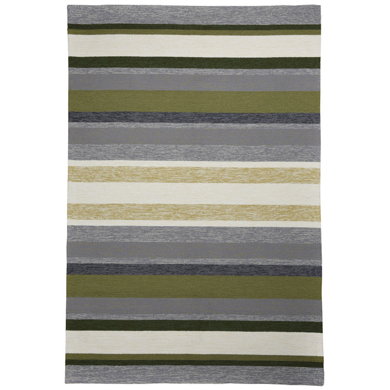 Rosetta Striped Hand Woven Indoor / Outdoor Area Rug, Rectangular 160 x 230cm