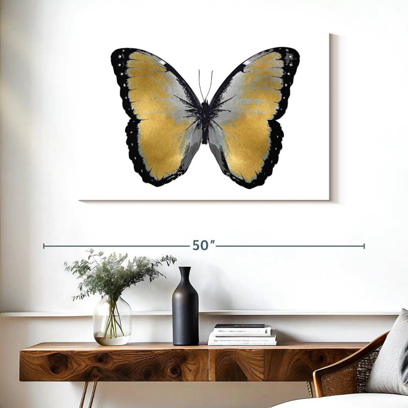 Papillon en métal I, H 26 po x l 39 po