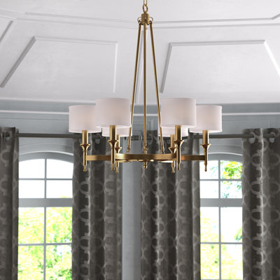 Allston 30" W 6-Light Steel Shaded Chandelier