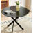 Dining Table With Cross Metal Leg And MDF Top,Modern Space Saving Kitchen Table